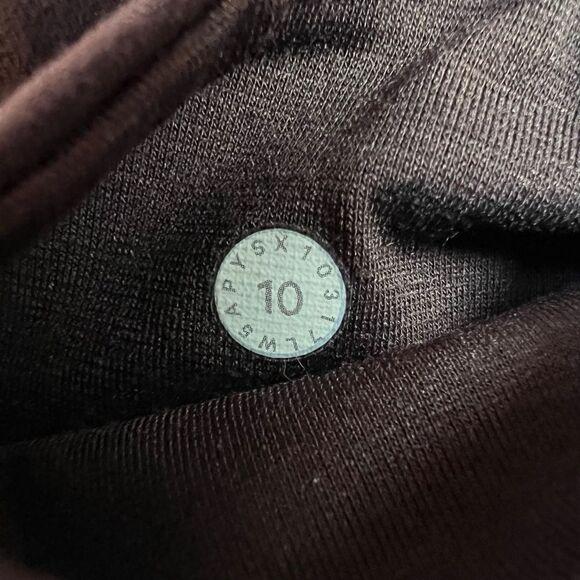 Wunder Under Leggings Contour Fit Mid Rise Size 10 Burgundy Full Length Luon - Picture 2 of 9